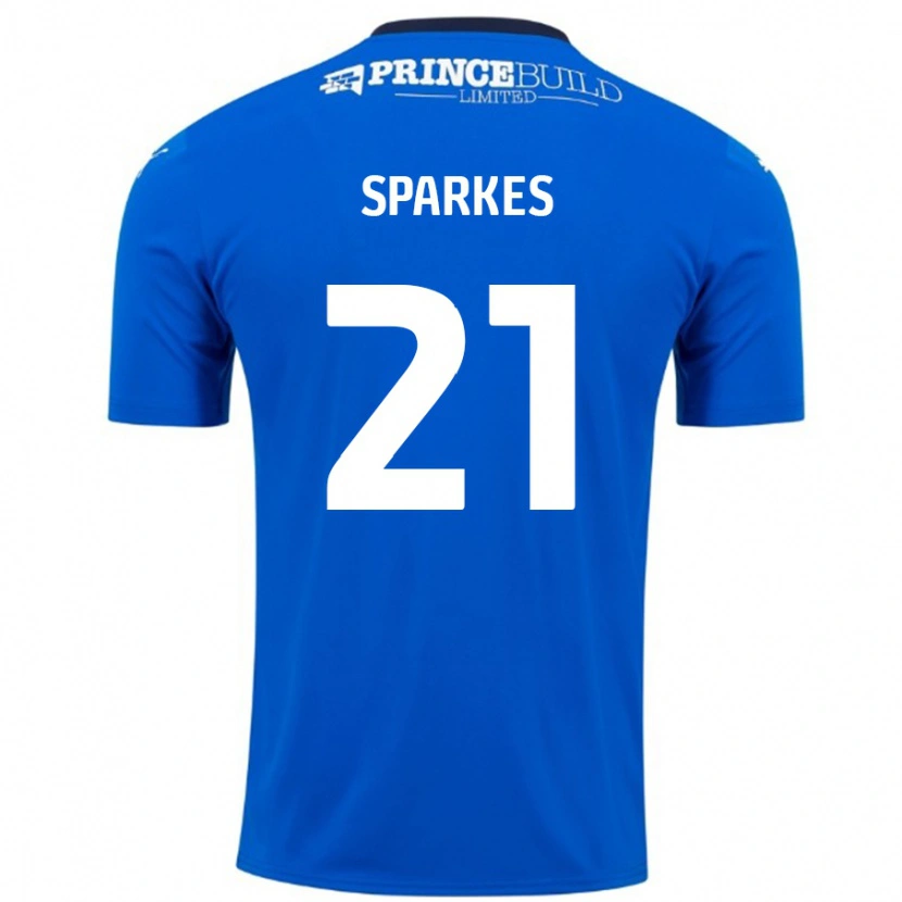 Danxen Bambino Maglia Jack Sparkes #21 Blu Bianco Kit Gara Home 2024/25 Maglietta