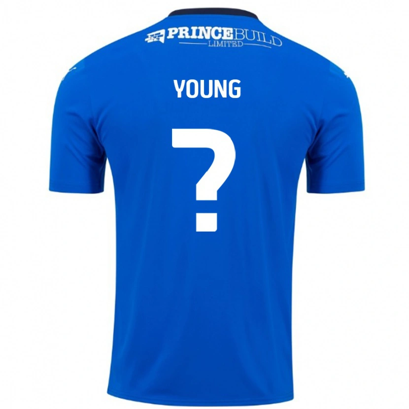 Danxen Bambino Maglia Tyler Young #0 Blu Bianco Kit Gara Home 2024/25 Maglietta