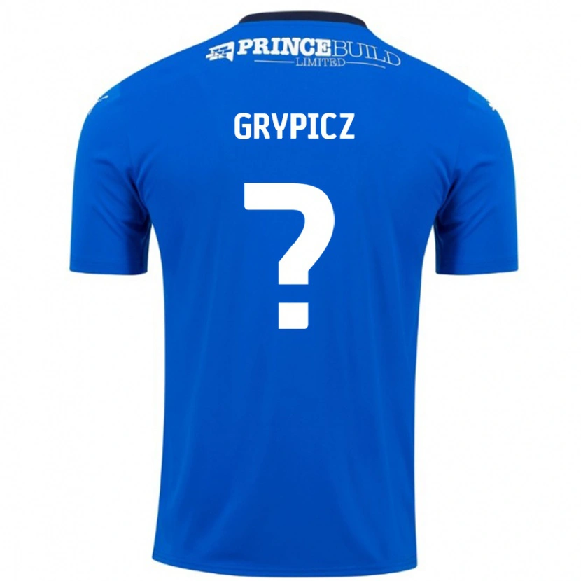Danxen Bambino Maglia Brandon Grypicz #0 Blu Bianco Kit Gara Home 2024/25 Maglietta