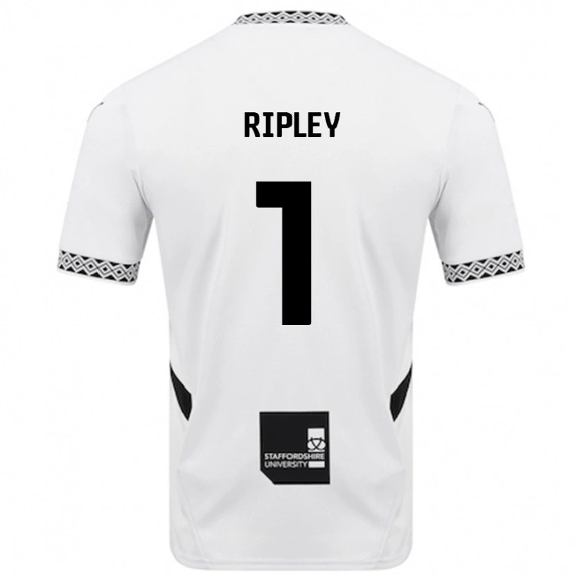 Danxen Bambino Maglia Connor Ripley #1 Bianco Kit Gara Home 2024/25 Maglietta
