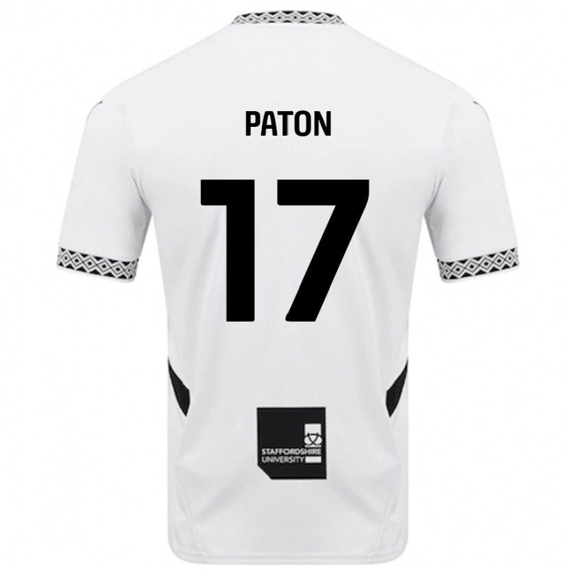Danxen Bambino Maglia Ruari Paton #17 Bianco Kit Gara Home 2024/25 Maglietta