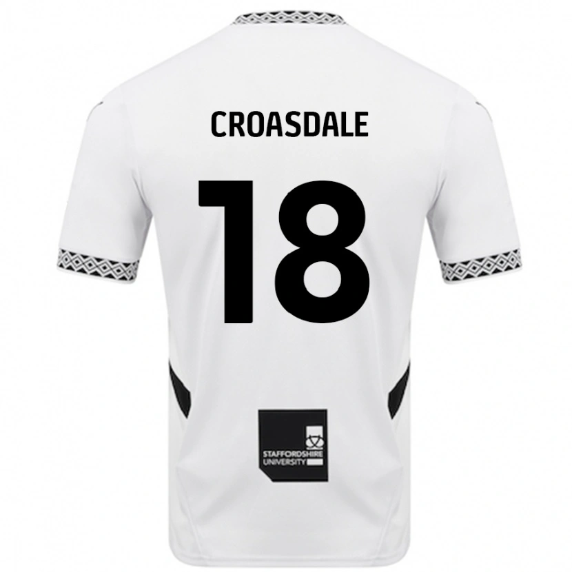 Danxen Bambino Maglia Ryan Croasdale #18 Bianco Kit Gara Home 2024/25 Maglietta