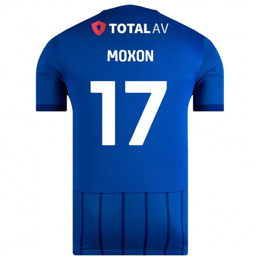 Danxen Bambino Maglia Owen Moxon #17 Blu Kit Gara Home 2024/25 Maglietta