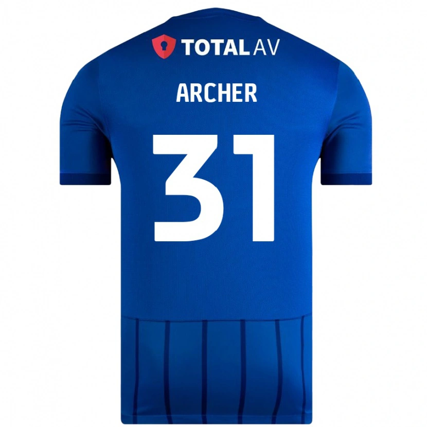 Danxen Bambino Maglia Jordan Archer #31 Blu Kit Gara Home 2024/25 Maglietta