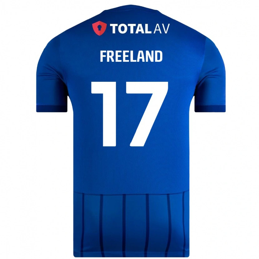 Danxen Bambino Maglia Georgie Freeland #17 Blu Kit Gara Home 2024/25 Maglietta