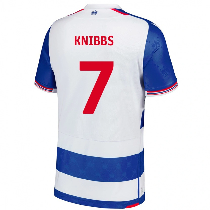 Danxen Bambino Maglia Harvey Knibbs #7 Blu Bianco Kit Gara Home 2024/25 Maglietta