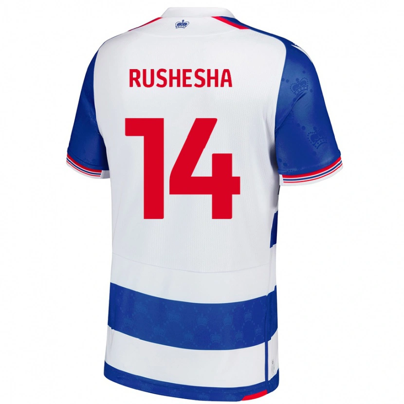 Danxen Bambino Maglia Tivonge Rushesha #14 Blu Bianco Kit Gara Home 2024/25 Maglietta