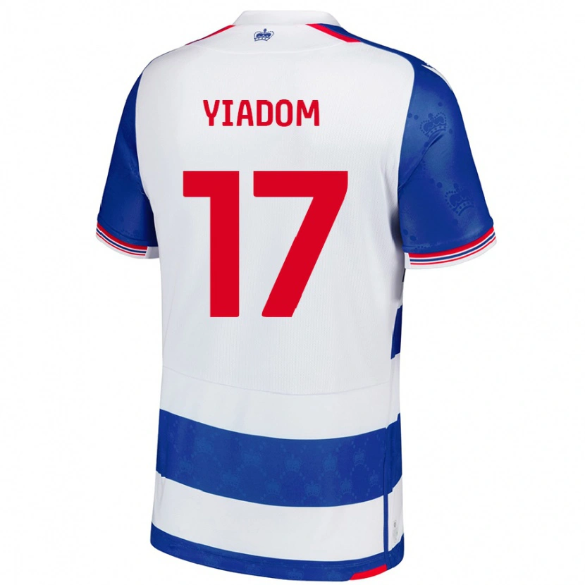 Danxen Bambino Maglia Andy Yiadom #17 Blu Bianco Kit Gara Home 2024/25 Maglietta