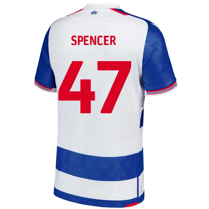 Danxen Bambino Maglia Shay Spencer #47 Blu Bianco Kit Gara Home 2024/25 Maglietta