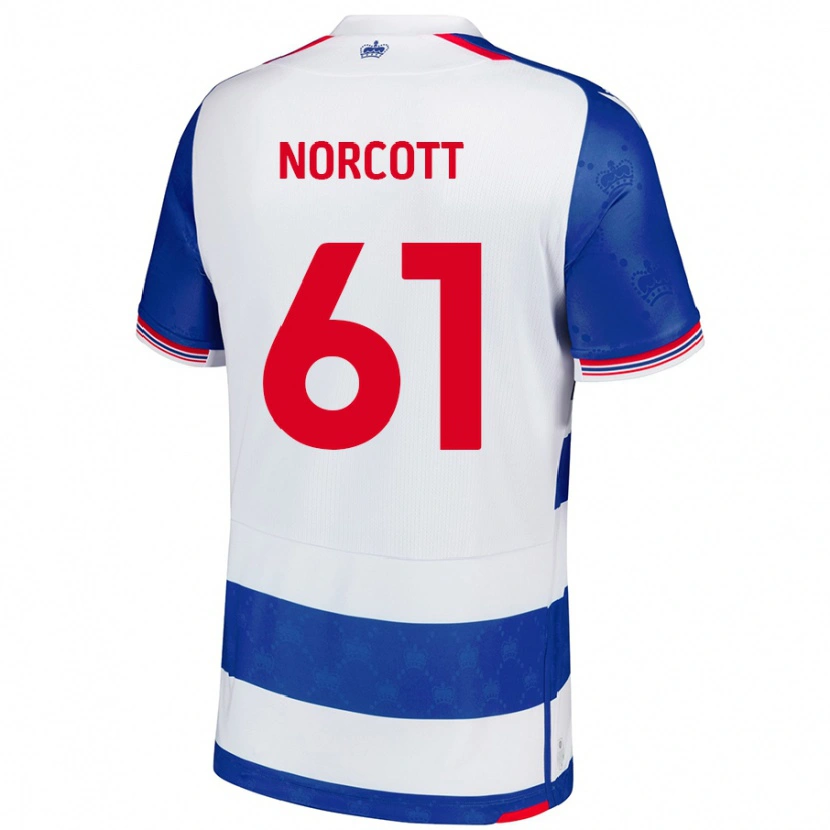Danxen Bambino Maglia Tom Norcott #61 Blu Bianco Kit Gara Home 2024/25 Maglietta