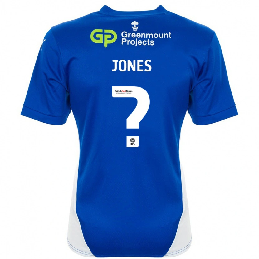 Danxen Bambino Maglia Callum Jones #0 Blu Bianco Kit Gara Home 2024/25 Maglietta