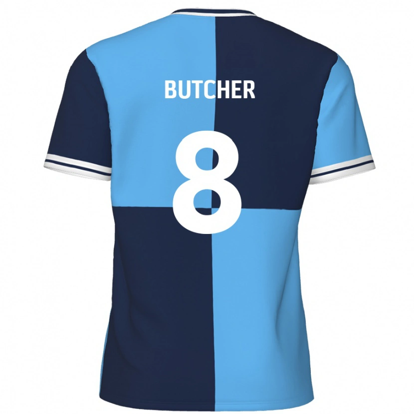 Danxen Bambino Maglia Matt Butcher #8 Azzurro Blu Scuro Kit Gara Home 2024/25 Maglietta