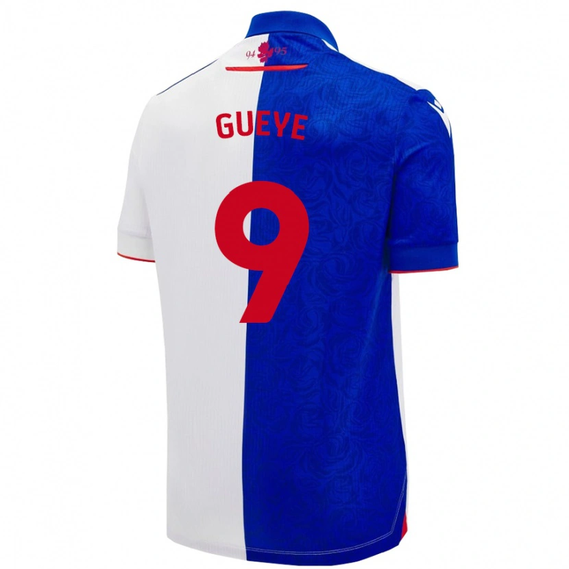 Danxen Bambino Maglia Makhtar Gueye #9 Azzurro Bianco Kit Gara Home 2024/25 Maglietta
