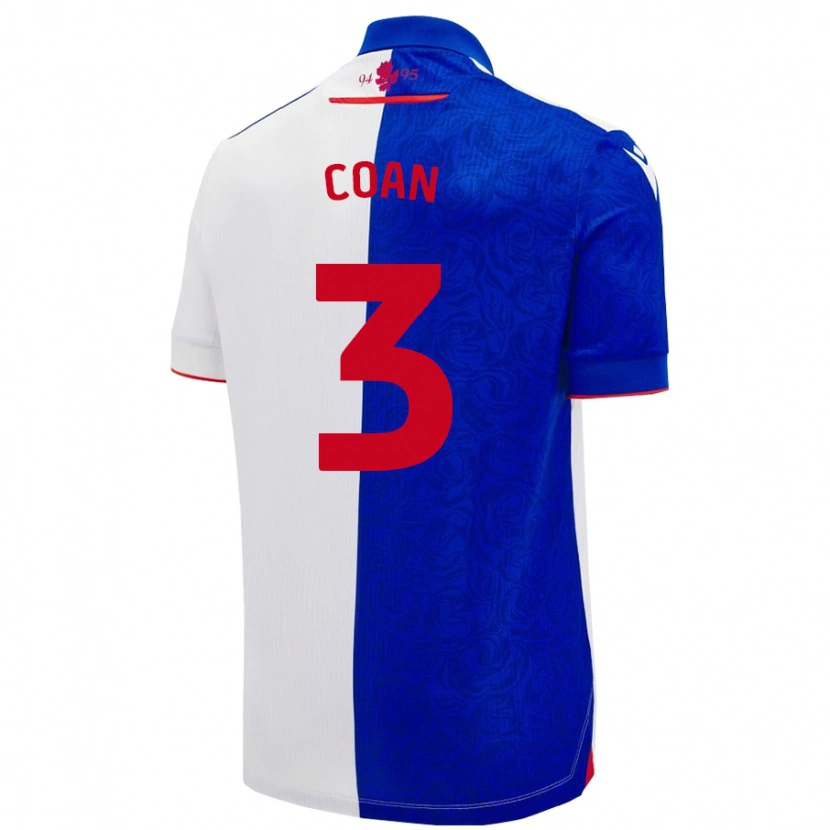 Danxen Bambino Maglia Hannah Coan #3 Azzurro Bianco Kit Gara Home 2024/25 Maglietta