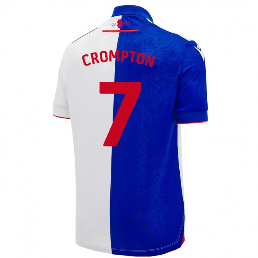 Danxen Bambino Maglia Farah Crompton #7 Azzurro Bianco Kit Gara Home 2024/25 Maglietta