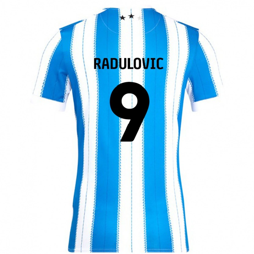 Danxen Bambino Maglia Bojan Radulovic #9 Blu Bianco Kit Gara Home 2024/25 Maglietta