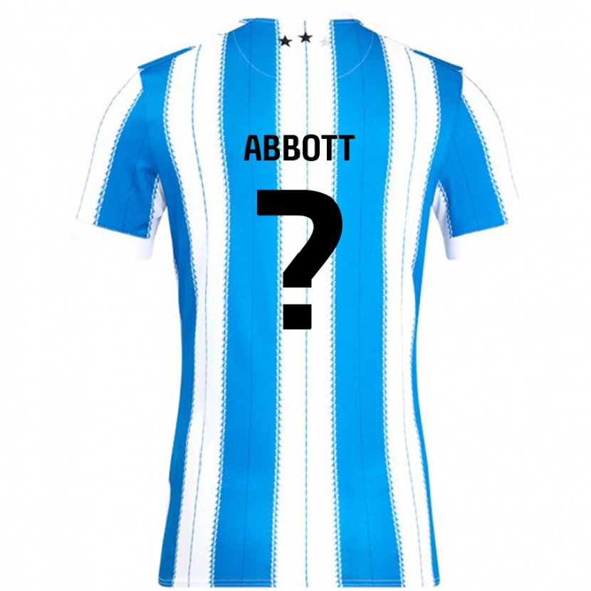 Danxen Bambino Maglia Zak Abbott #0 Blu Bianco Kit Gara Home 2024/25 Maglietta