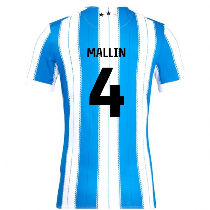 Danxen Bambino Maglia Kate Mallin #4 Blu Bianco Kit Gara Home 2024/25 Maglietta