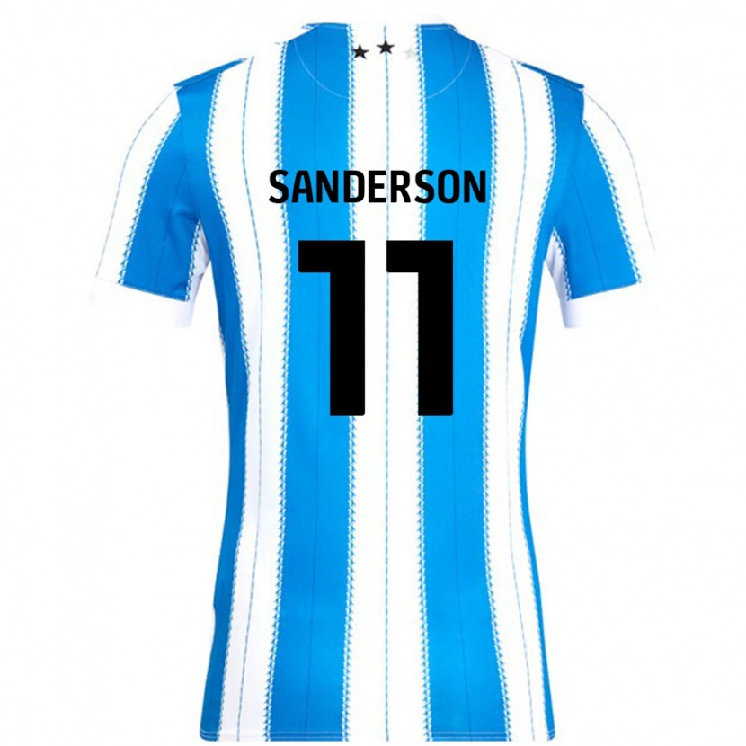 Danxen Bambino Maglia Brittany Sanderson #11 Blu Bianco Kit Gara Home 2024/25 Maglietta