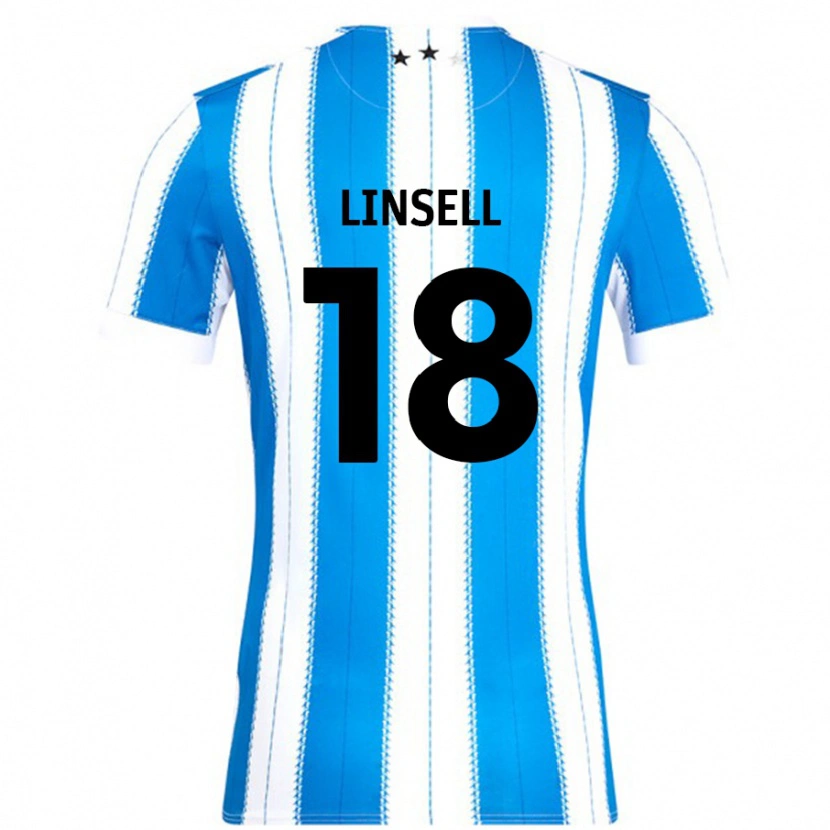 Danxen Bambino Maglia Alice Linsell #18 Blu Bianco Kit Gara Home 2024/25 Maglietta