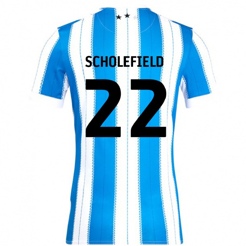 Danxen Bambino Maglia Lois Scholefield #22 Blu Bianco Kit Gara Home 2024/25 Maglietta