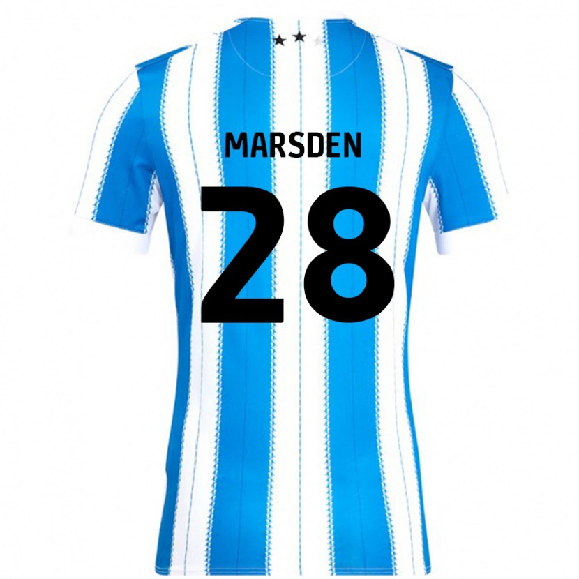 Danxen Bambino Maglia Brooke Marsden #28 Blu Bianco Kit Gara Home 2024/25 Maglietta