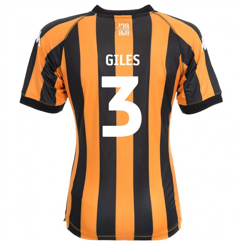 Danxen Bambino Maglia Ryan Giles #3 Nero Ambra Kit Gara Home 2024/25 Maglietta