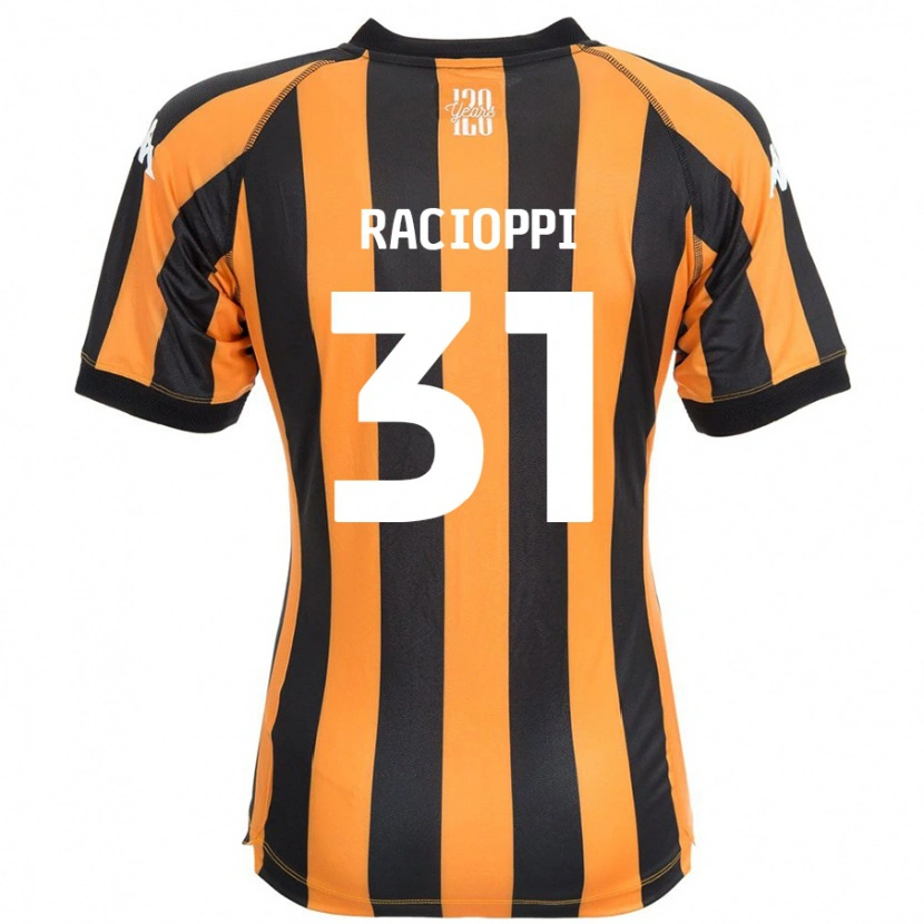 Danxen Bambino Maglia Anthony Racioppi #31 Nero Ambra Kit Gara Home 2024/25 Maglietta
