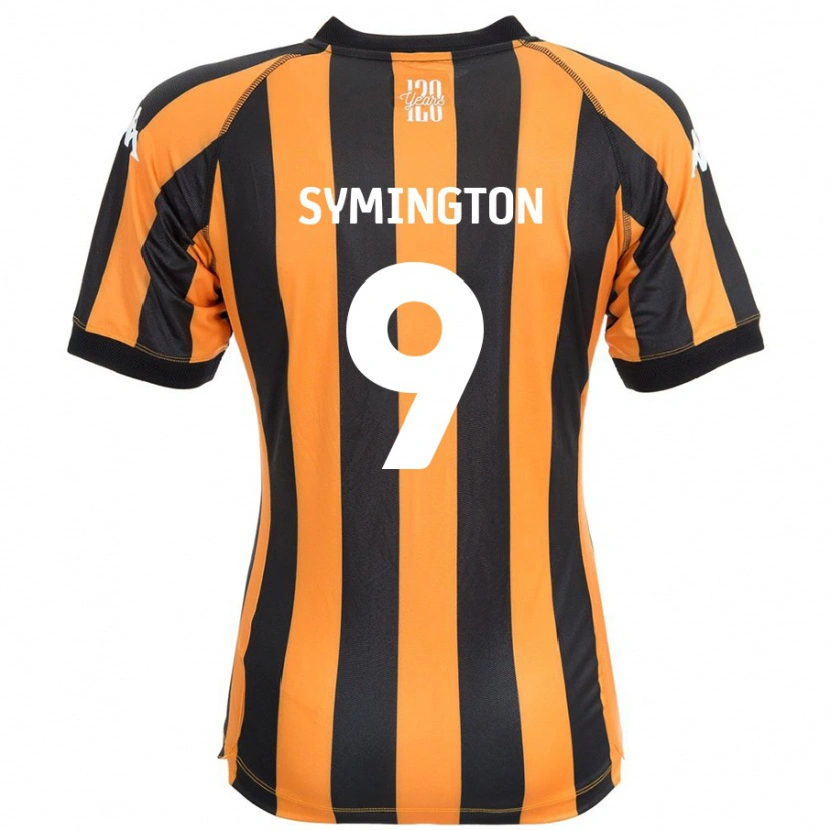 Danxen Bambino Maglia Jo Symington #9 Nero Ambra Kit Gara Home 2024/25 Maglietta