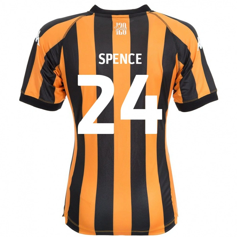Danxen Bambino Maglia Emily Spence #24 Nero Ambra Kit Gara Home 2024/25 Maglietta