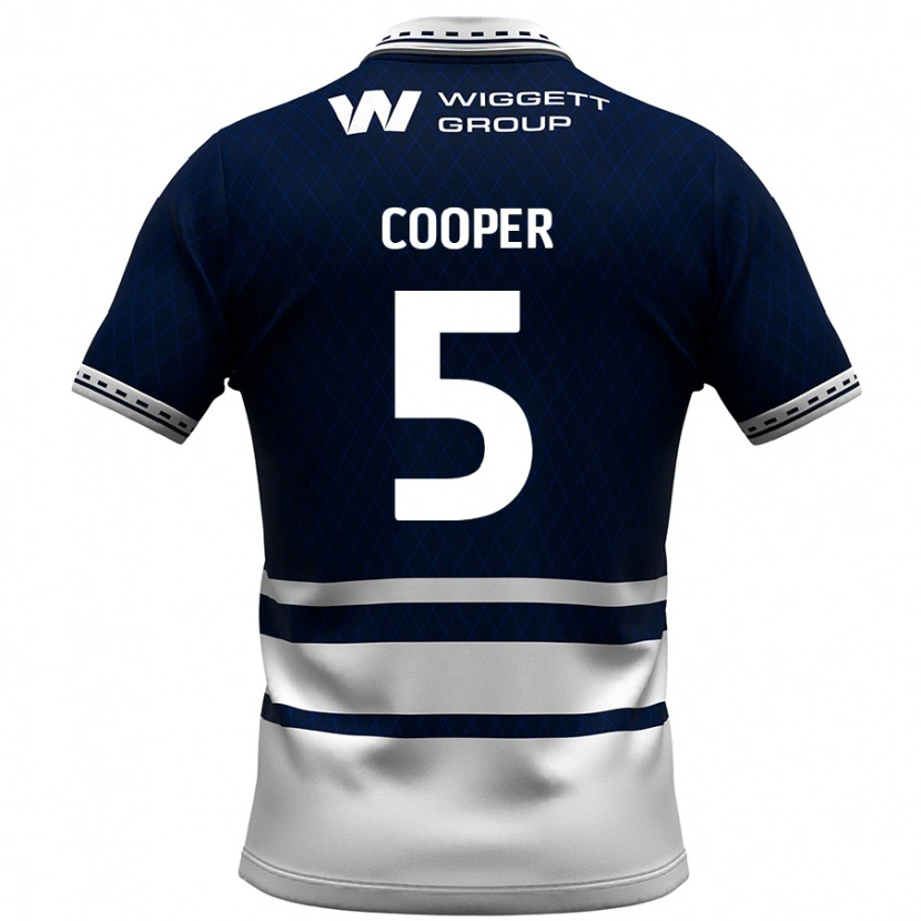 Danxen Bambino Maglia Jake Cooper #5 Blu Navy Bianco Kit Gara Home 2024/25 Maglietta