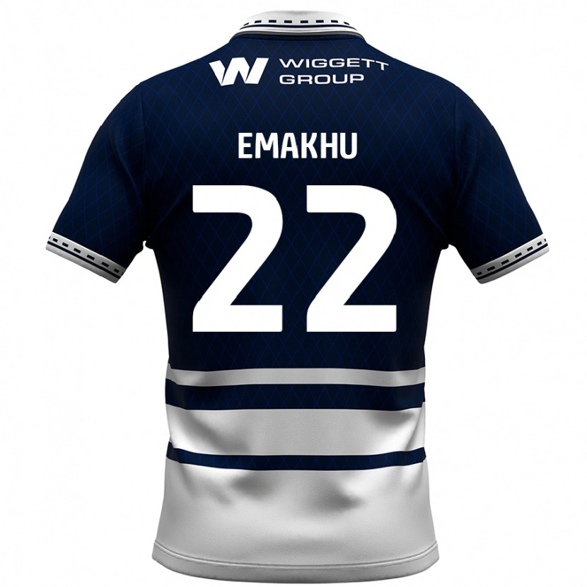 Danxen Bambino Maglia Aidomo Emakhu #22 Blu Navy Bianco Kit Gara Home 2024/25 Maglietta