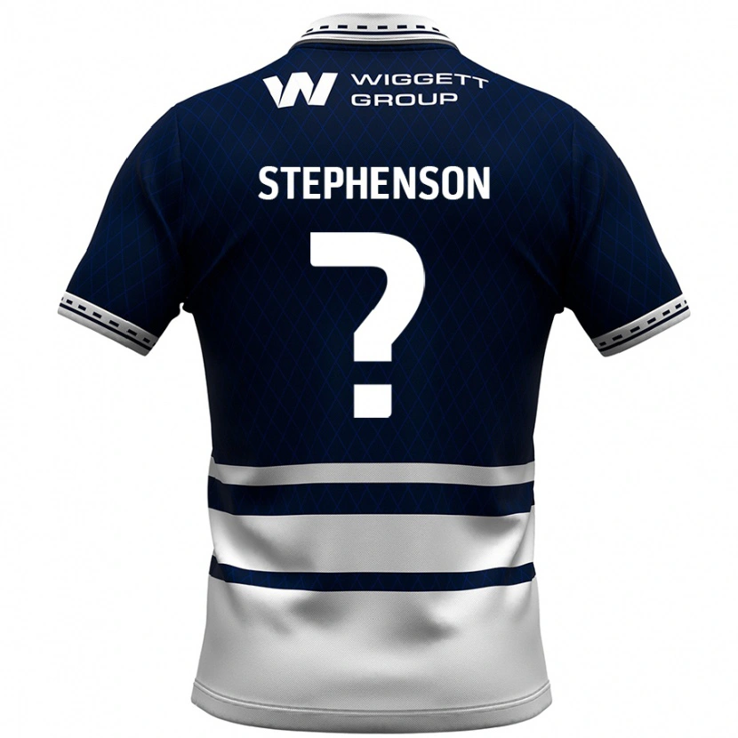 Danxen Bambino Maglia Joshua Stephenson #0 Blu Navy Bianco Kit Gara Home 2024/25 Maglietta