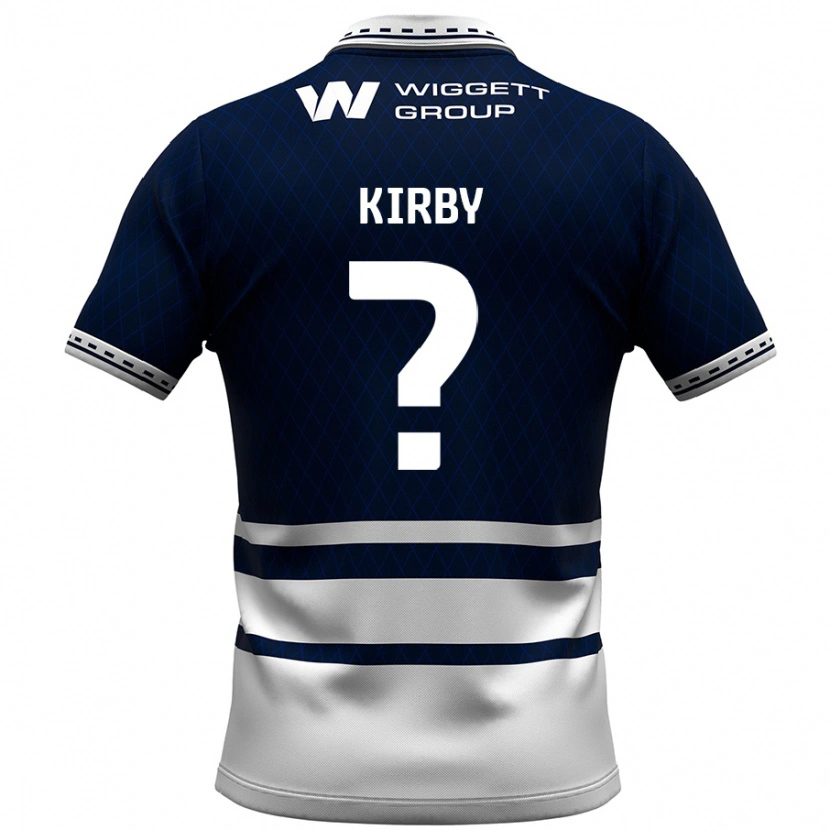 Danxen Bambino Maglia Archie Kirby #0 Blu Navy Bianco Kit Gara Home 2024/25 Maglietta