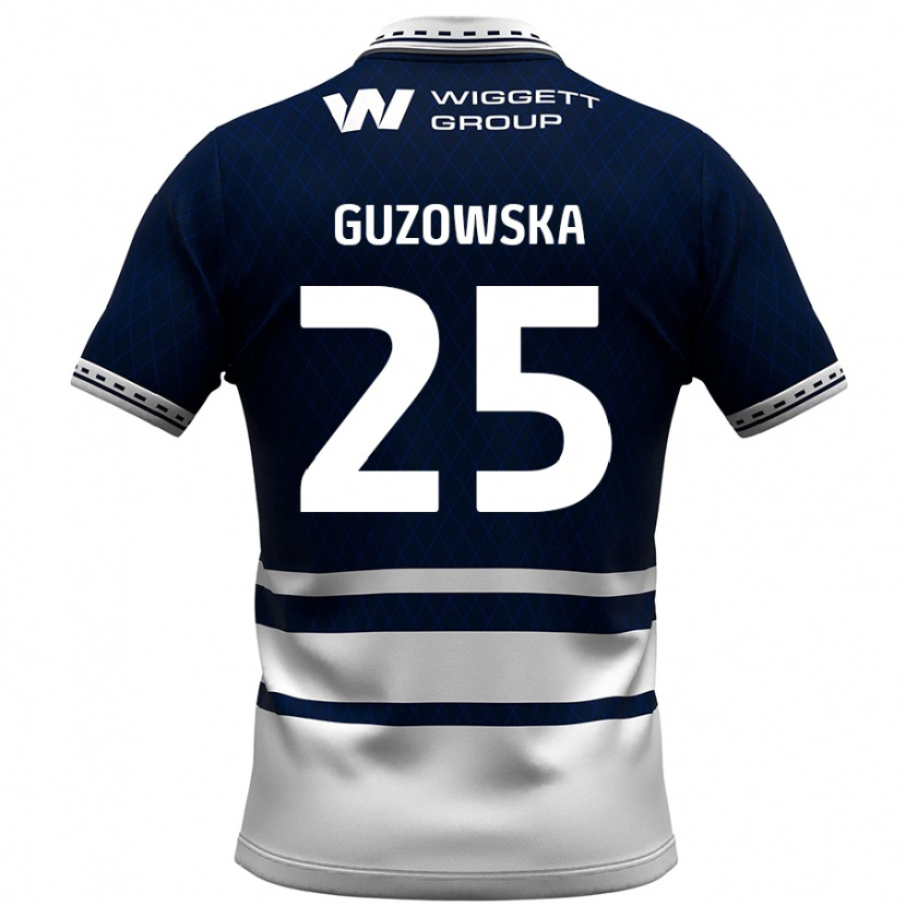 Danxen Bambino Maglia Sara Guzowska #25 Blu Navy Bianco Kit Gara Home 2024/25 Maglietta