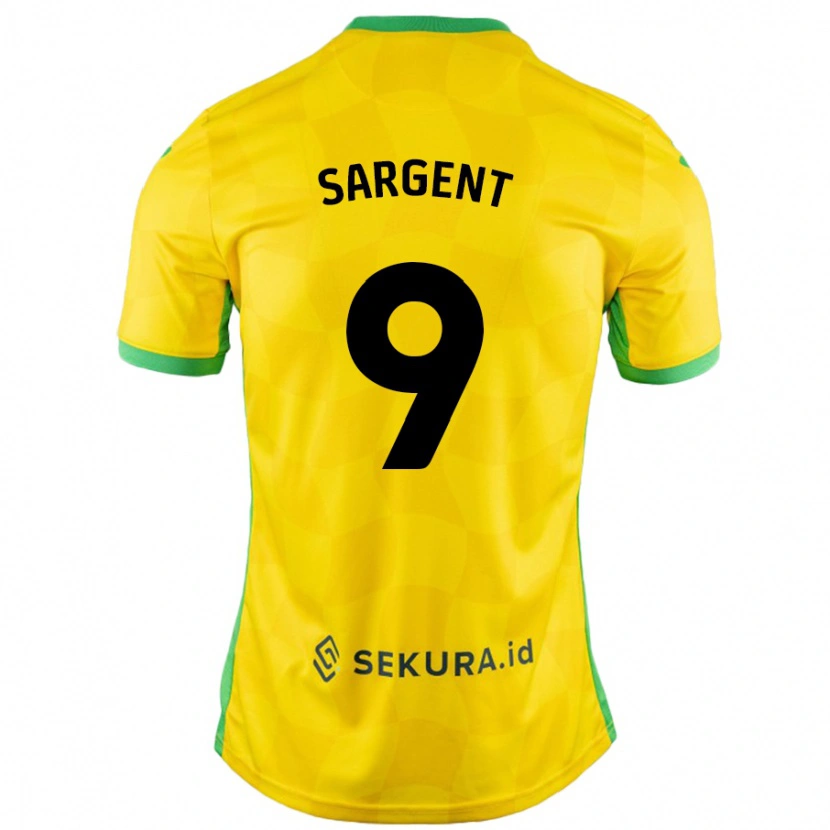 Danxen Bambino Maglia Josh Sargent #9 Giallo Verde Kit Gara Home 2024/25 Maglietta