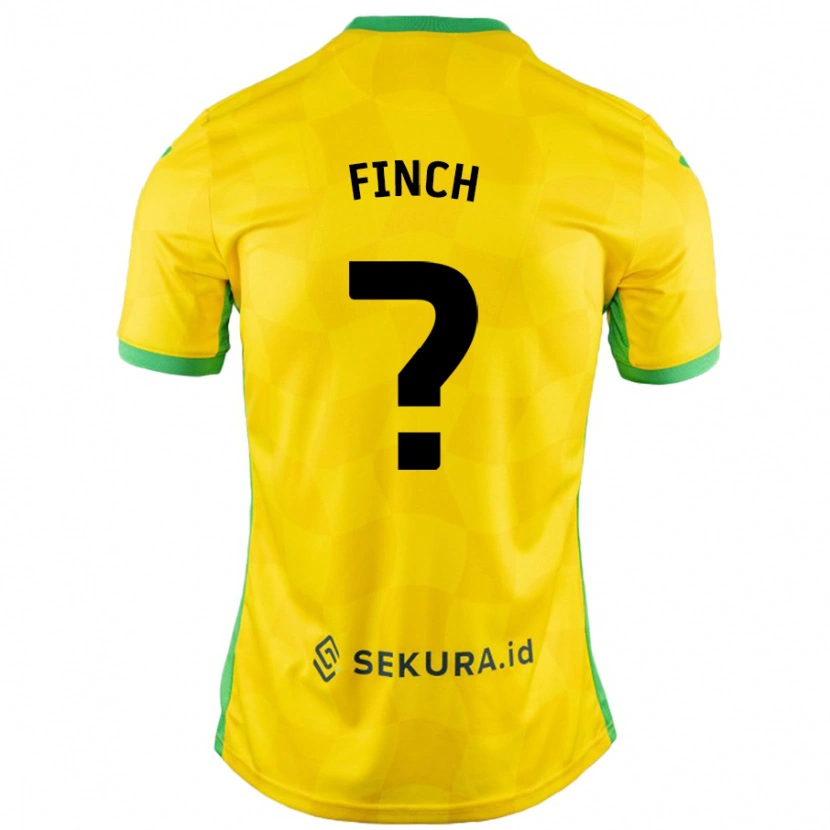 Danxen Bambino Maglia Tom Finch #0 Giallo Verde Kit Gara Home 2024/25 Maglietta