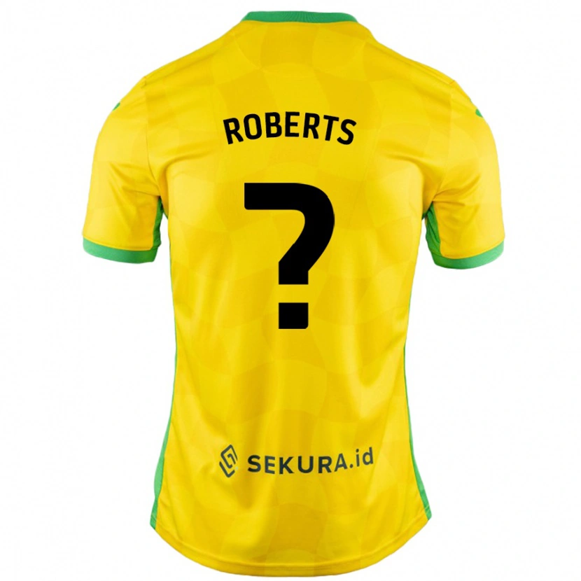 Danxen Bambino Maglia Alex Roberts #0 Giallo Verde Kit Gara Home 2024/25 Maglietta
