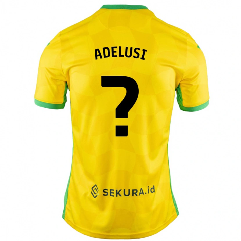 Danxen Bambino Maglia Theodore Adelusi #0 Giallo Verde Kit Gara Home 2024/25 Maglietta