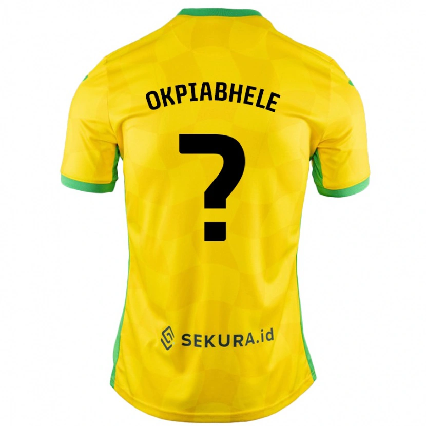 Danxen Bambino Maglia Oser Okpiabhele #0 Giallo Verde Kit Gara Home 2024/25 Maglietta