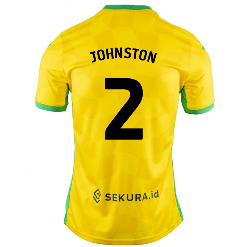 Danxen Bambino Maglia Chardonnay Johnston #2 Giallo Verde Kit Gara Home 2024/25 Maglietta