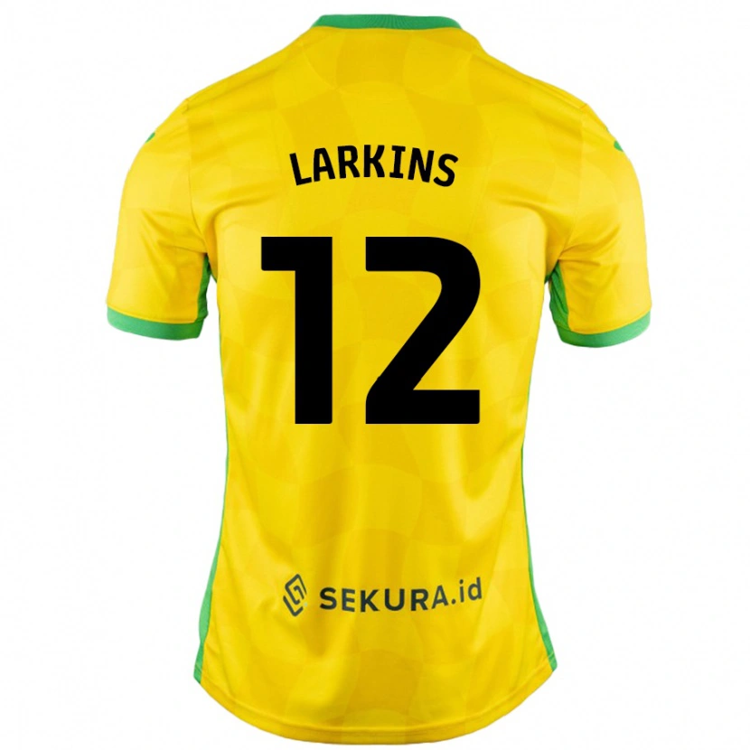 Danxen Bambino Maglia Anna Larkins #12 Giallo Verde Kit Gara Home 2024/25 Maglietta