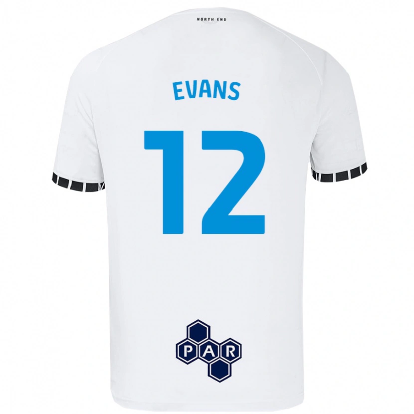 Danxen Bambino Maglia Ched Evans #12 Bianco Kit Gara Home 2024/25 Maglietta