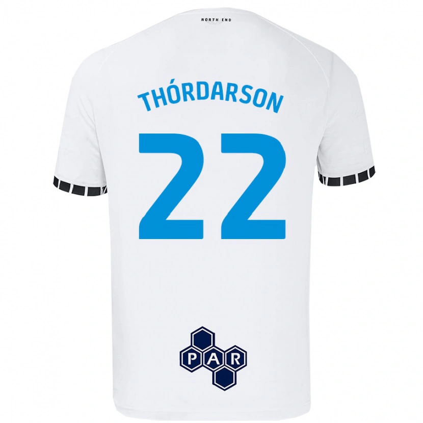 Danxen Bambino Maglia Stefán Teitur Thórdarson #22 Bianco Kit Gara Home 2024/25 Maglietta
