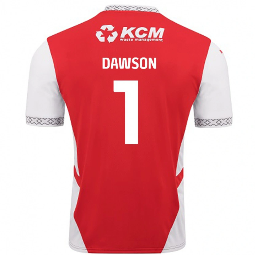 Danxen Bambino Maglia Cameron Dawson #1 Rosso Bianco Kit Gara Home 2024/25 Maglietta