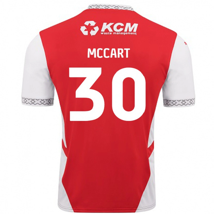 Danxen Bambino Maglia Jamie Mccart #30 Rosso Bianco Kit Gara Home 2024/25 Maglietta
