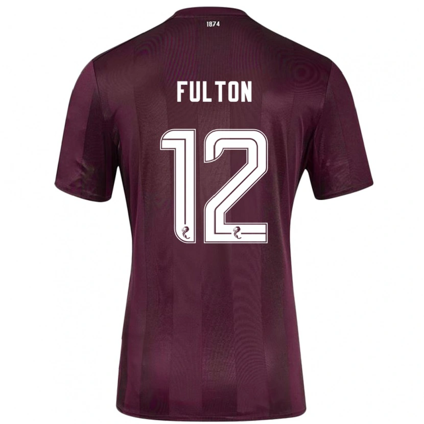 Danxen Bambino Maglia Ryan Fulton #12 Borgogna Kit Gara Home 2024/25 Maglietta