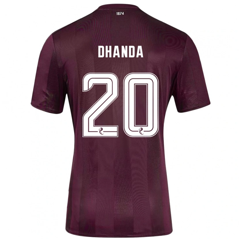 Danxen Bambino Maglia Yan Dhanda #20 Borgogna Kit Gara Home 2024/25 Maglietta
