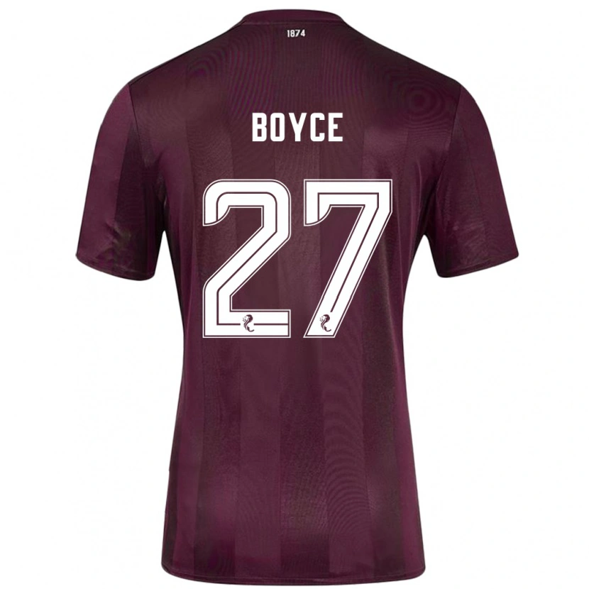 Danxen Bambino Maglia Liam Boyce #27 Borgogna Kit Gara Home 2024/25 Maglietta