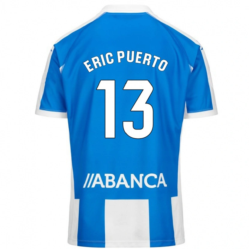 Danxen Bambino Maglia Eric Puerto #13 Blu Bianco Kit Gara Home 2024/25 Maglietta